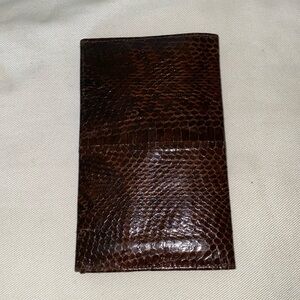 Flat Brown Snake Skin Wallet